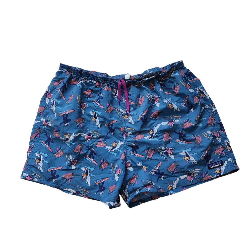 Patagonia Baggies Surf Boarding Bear Print Swim‎ Trunks Shorts XXL